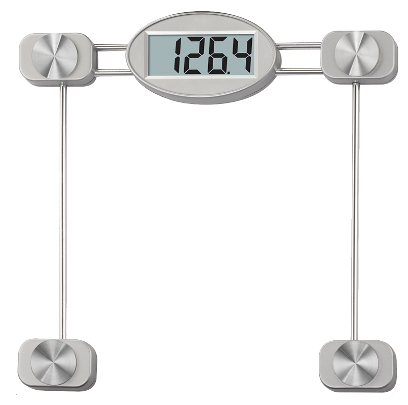 Digital 400 Lb. Glass Bath Scale With Stainless Steel Frame
