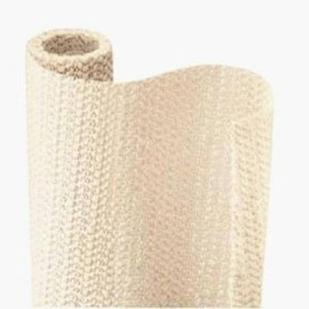 Non-adhesive Beaded Grip Shelf Liner, Almond, 12-inches X 5-feet