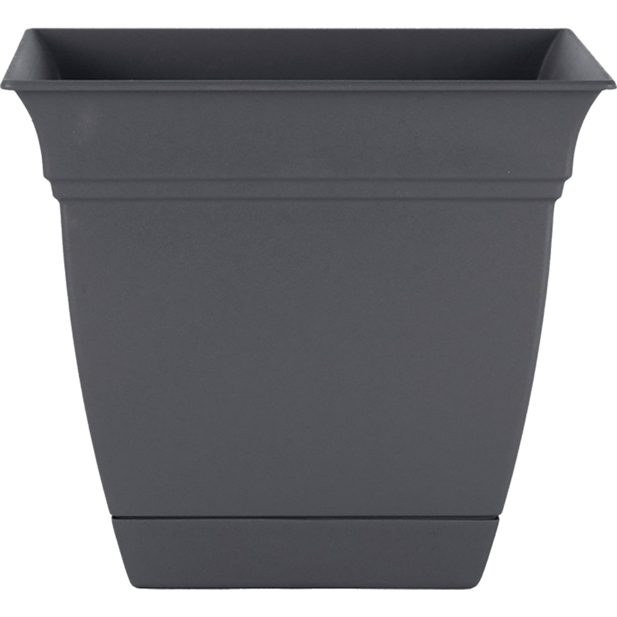 Eclipse 8 In. X 8 In. X 7 In. Resin Warm Gray Planter