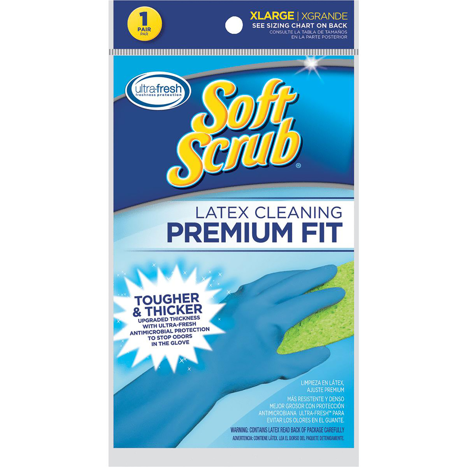 Soft Scrub XL Premium Fit Latex Rubber Glove