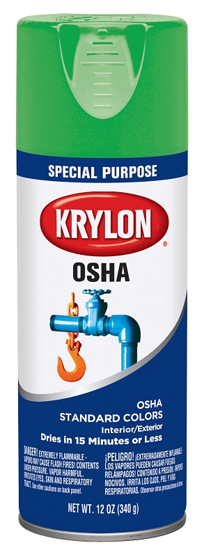 Osha 12 Oz. Gloss Spray Paint In Safety Green - High Visibility & Durable