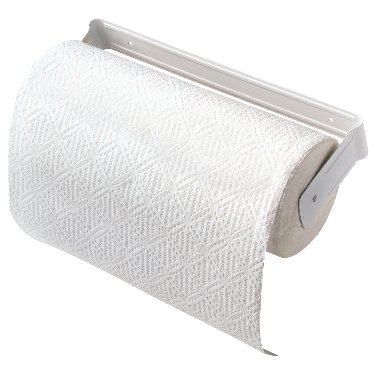 White Metal Spring-tension Paper Towel Holder, Wall Mount, Model 48310