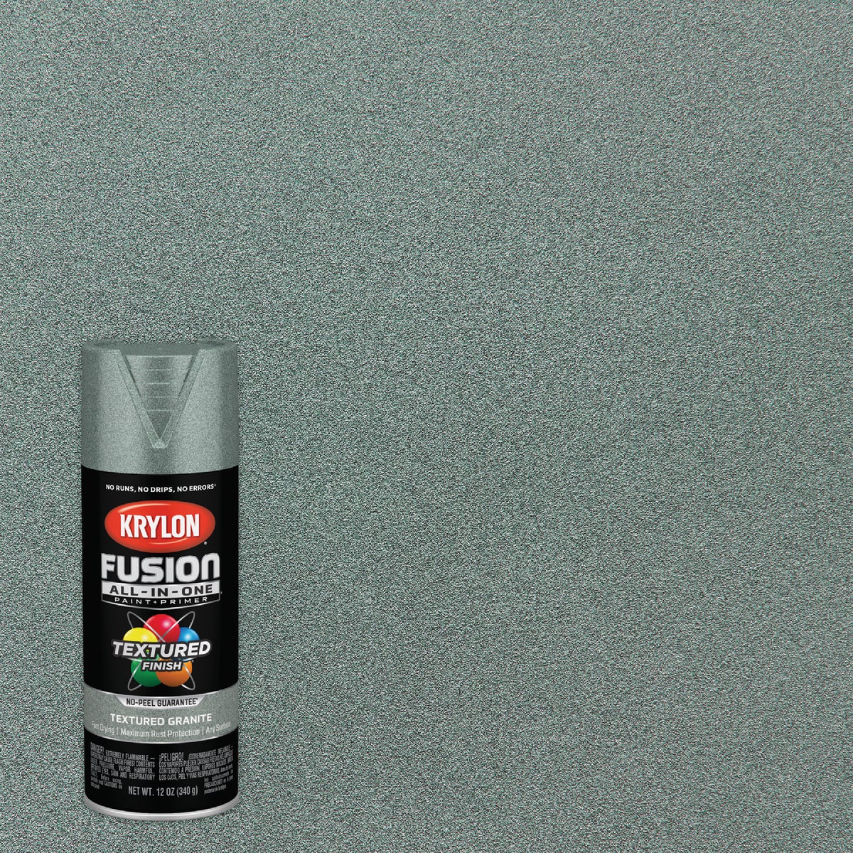 Fusion All-In-One Spray Paint and Primer, Textured Granite Finish, 12 Ounce Can