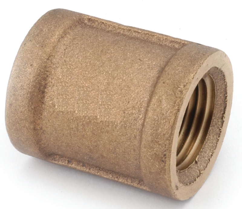 Pipe Fitting Coupling, Lead Free Brass, 1/8 In.