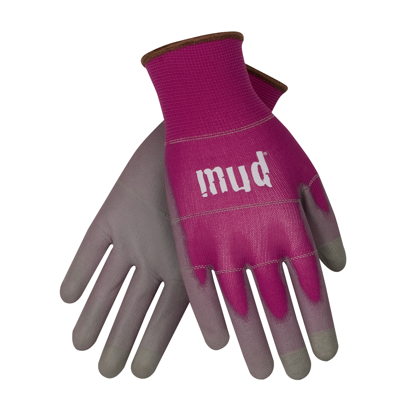 Smart Mud Women's Medium Raspberry Garden Gloves With Polyurethane Coating