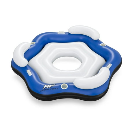 X3 3-person Inflatable Island - Blue & White Floating Lounge