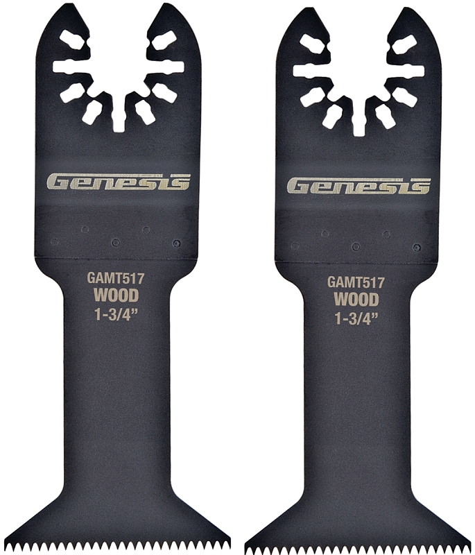 Genesis 1-3/4 In. HCS Coarse Tooth Flush Cut Oscillating Blade (2-Pack)