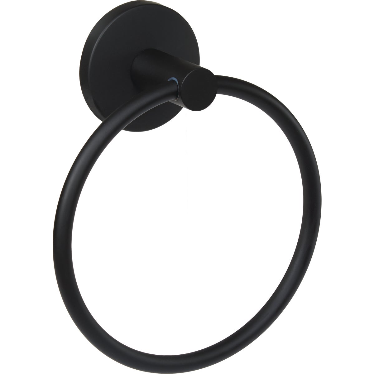 Triton Matte Black Towel Ring - Modern Design, 7 Inch Diameter