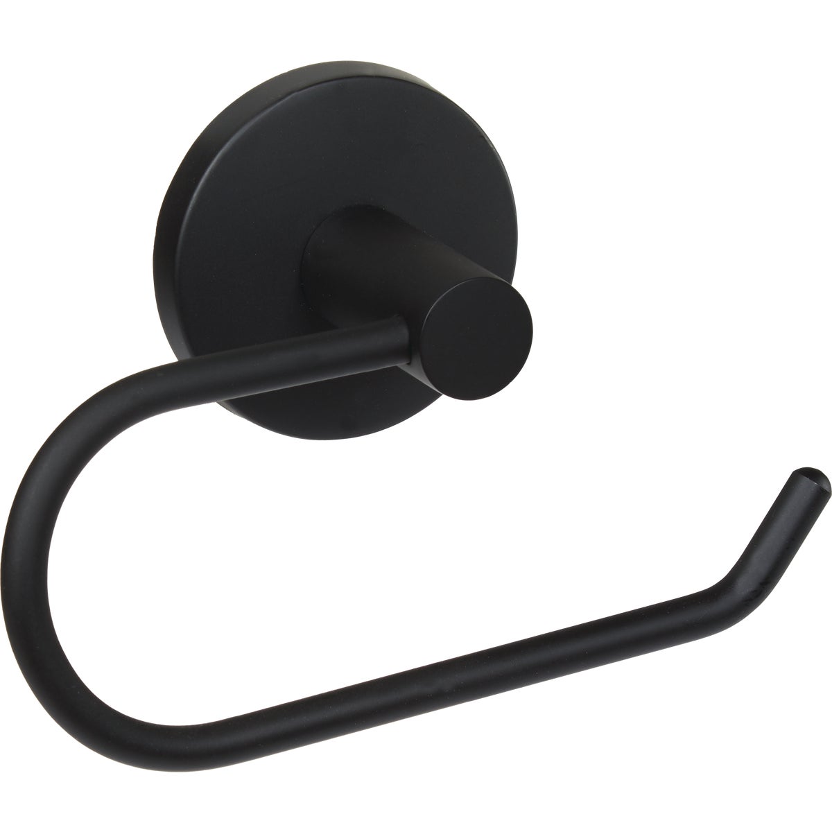 Triton Matte Black Single Post Wall Mount Toilet Paper Holder - Model 202020
