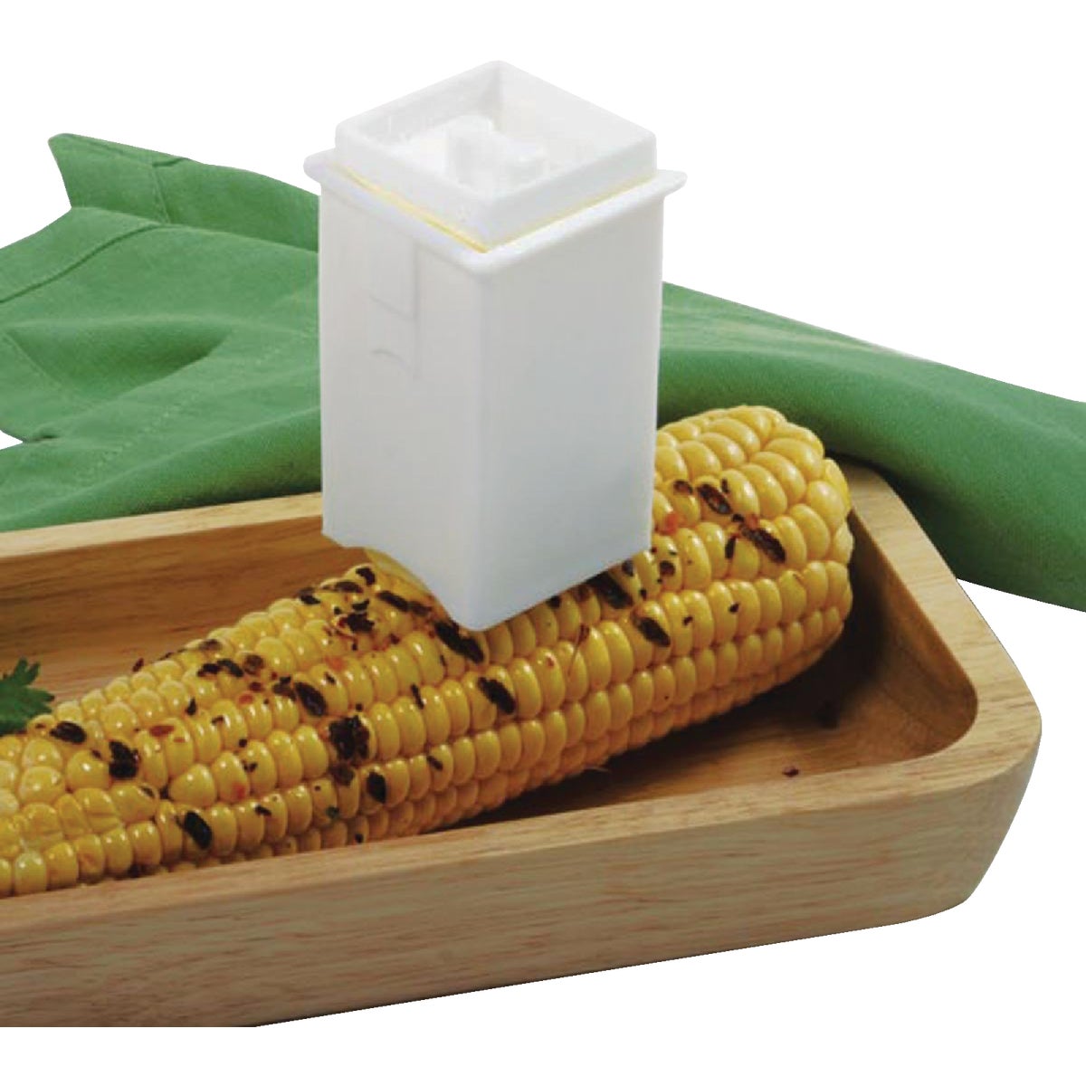 Corn Butter Spreader - 1-3/4 In. W X 3 In. L - White Plastic