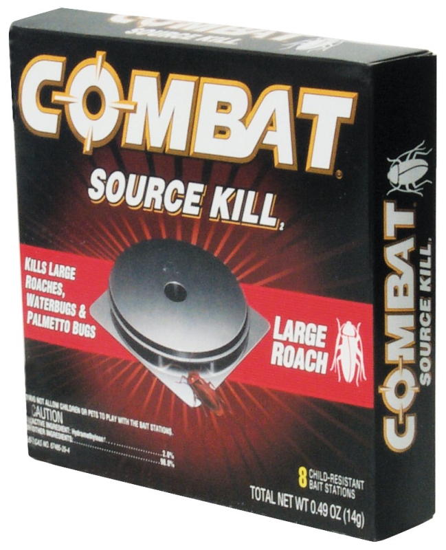 Combat Source Kill Max 0.49 Oz. Solid Large Roach Bait Station (8-Pack)