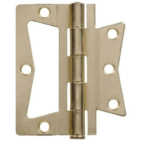 3" Non Mortise Hinge With Removable Pin, Brass Finish, Model 851272