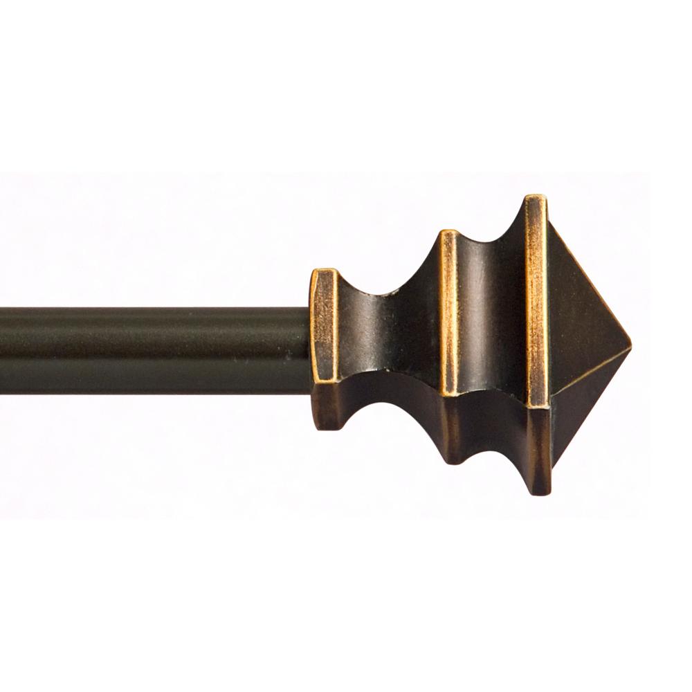 Arts & Crafts 28 In. To 48 In. 1/2 In. Oil Rubbed Bronze Curtain Rod
