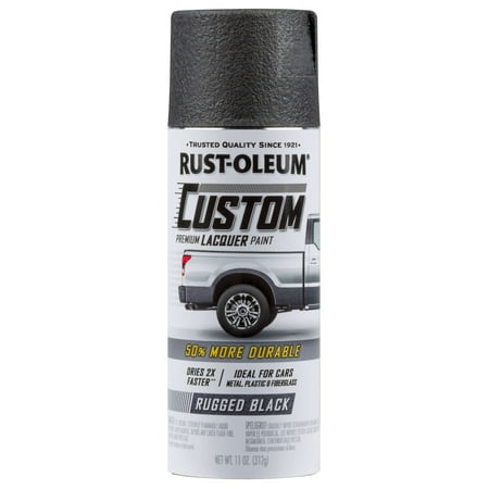 Rust-Oleum Automotive Premium Custom Lacquer, 11 oz., Rugged Black