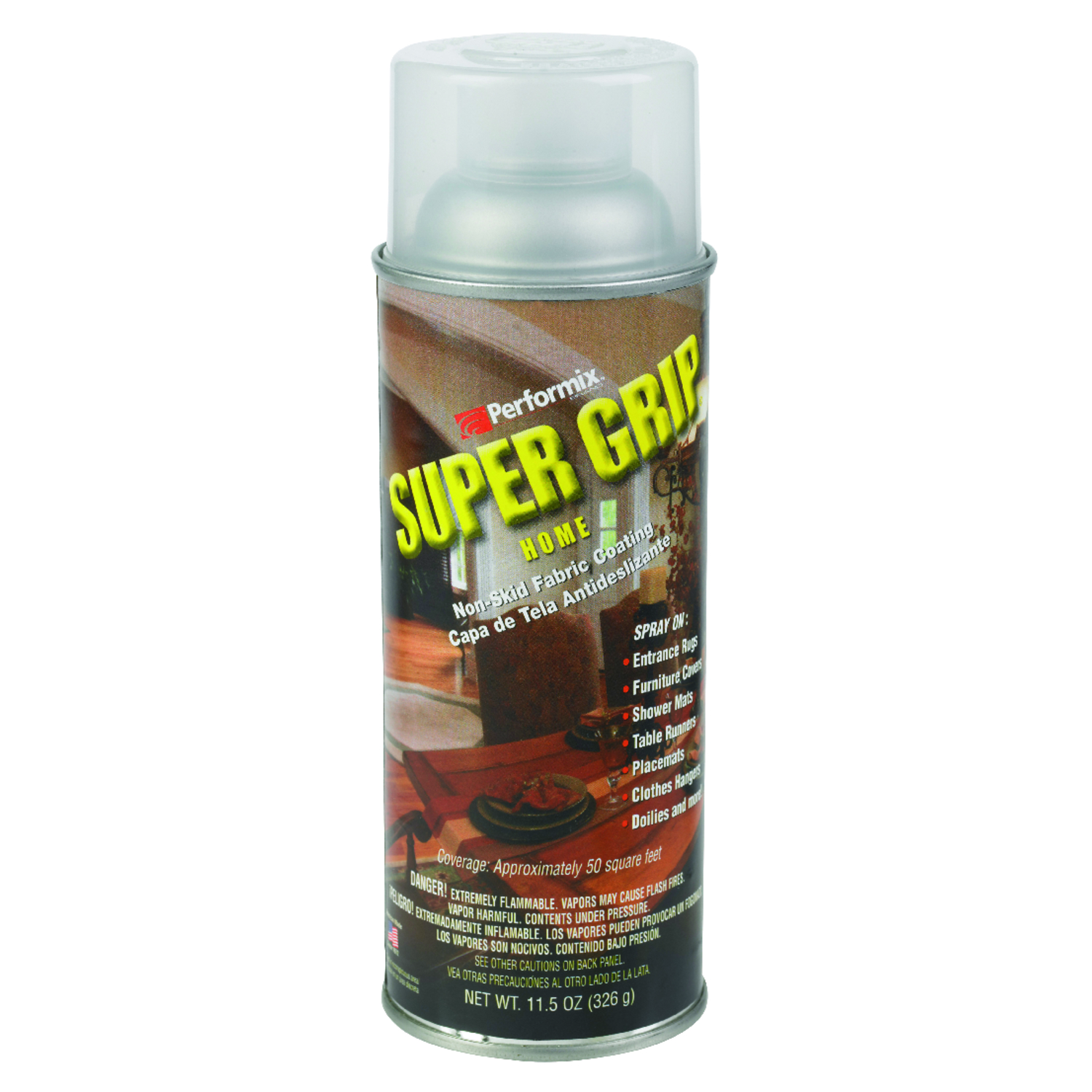 Super Grip Clear Non-skid Fabric Coating 11.5 Oz - 2.75 In. W X 2.75 In. L