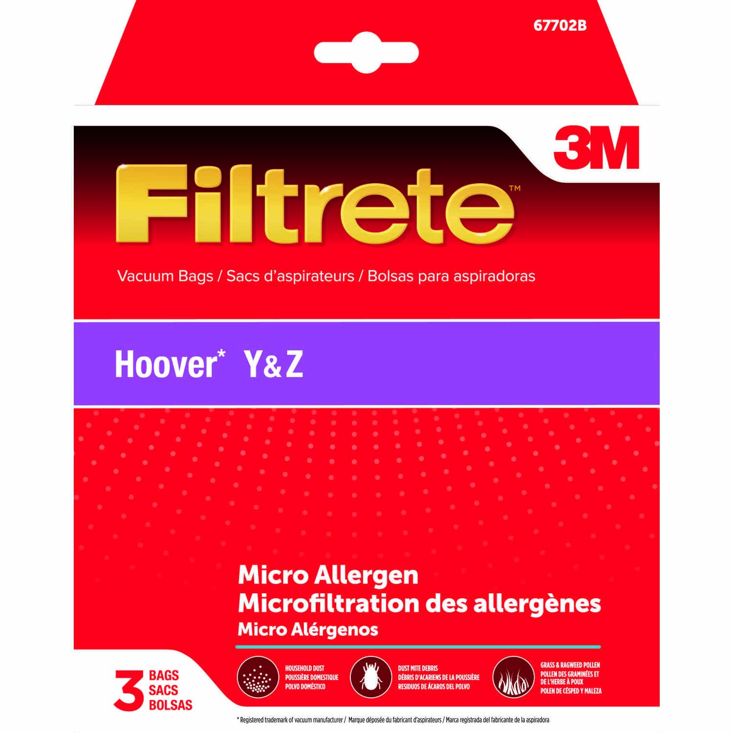 Arm & Hammer Hoover Type Y&Z Premium Allergen Vacuum Bag (3-Pack)