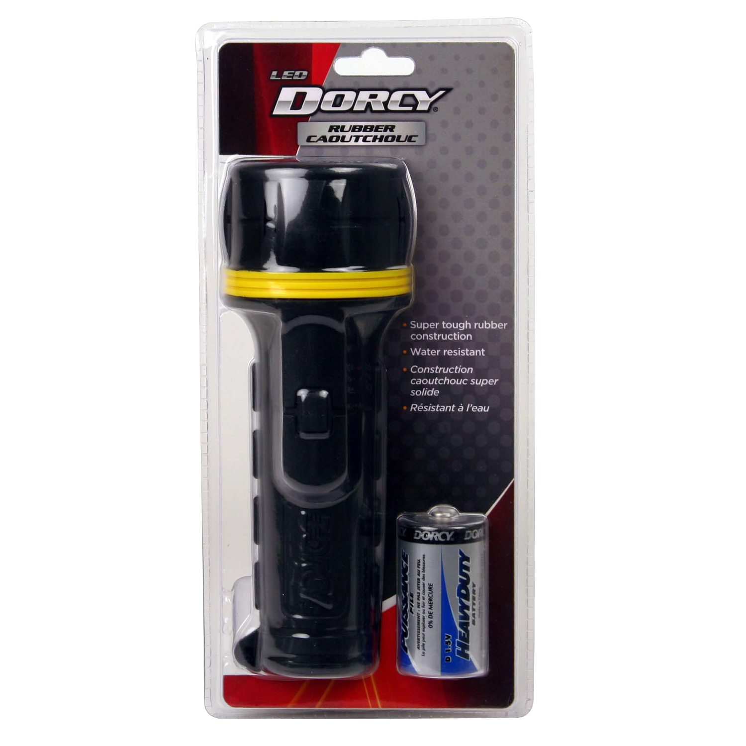 45 Lumens Black Led Flashlight With D Battery - Model 41-2965