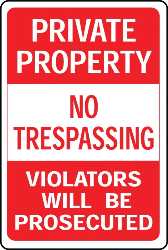 Heavy-duty Aluminum Private Property No Trespassing Sign, 18 X 12 Inches