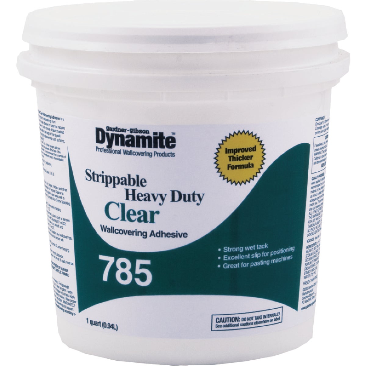 785 Heavy-duty Clear Strippable Wallcovering Adhesive 1 Quart