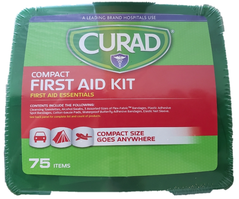 Compact First Aid Kit With 75 Essential Pieces In Reusable Soft Case