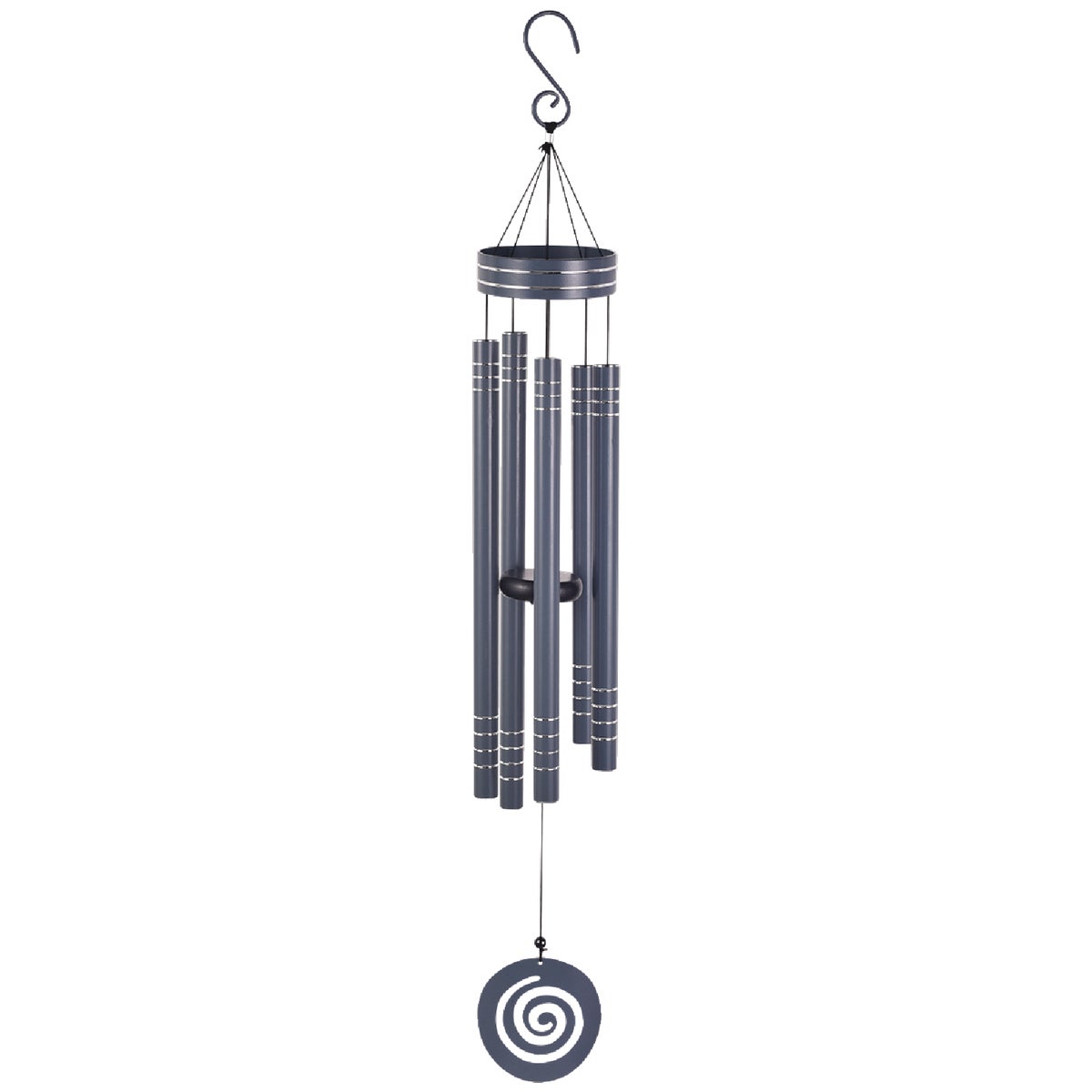 Galaxy 41 In. Gray Wind Chime With Five Aluminum Tubes
