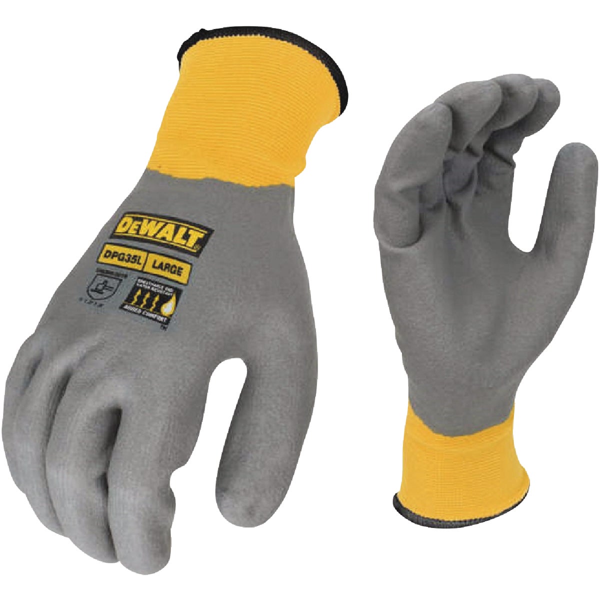 Fully Coated Nitrile Work Gloves, Breathable, L