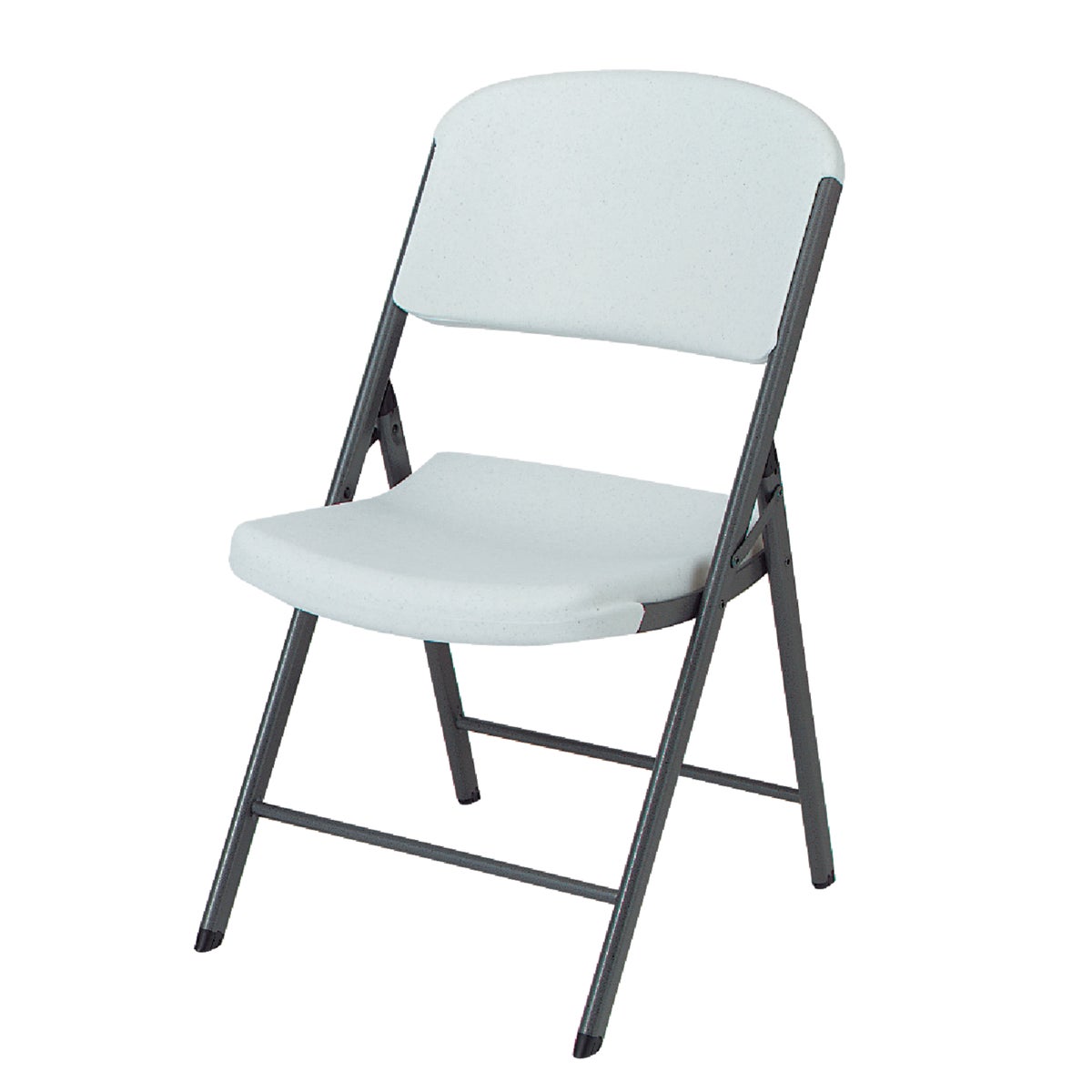 Contoured Folding Chair, White - High Capacity, Durable Design, Model 2802
