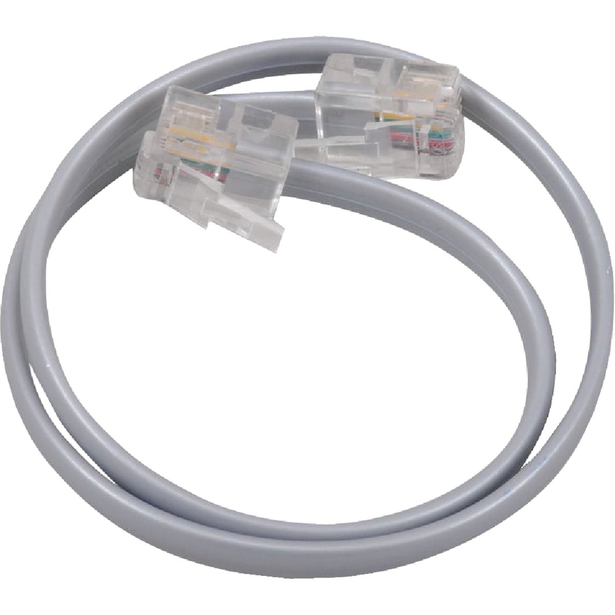1 Ft. Silver Phone Cord, Model Tp130r, Standard Connectors