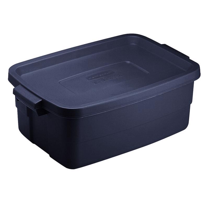Roughneck Storage Tote, Dark Indigo Metallic, 3-Gallons