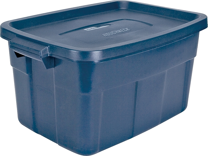 Roughneck Storage Tote, Dark Indigo Metallic, 14-Gallons
