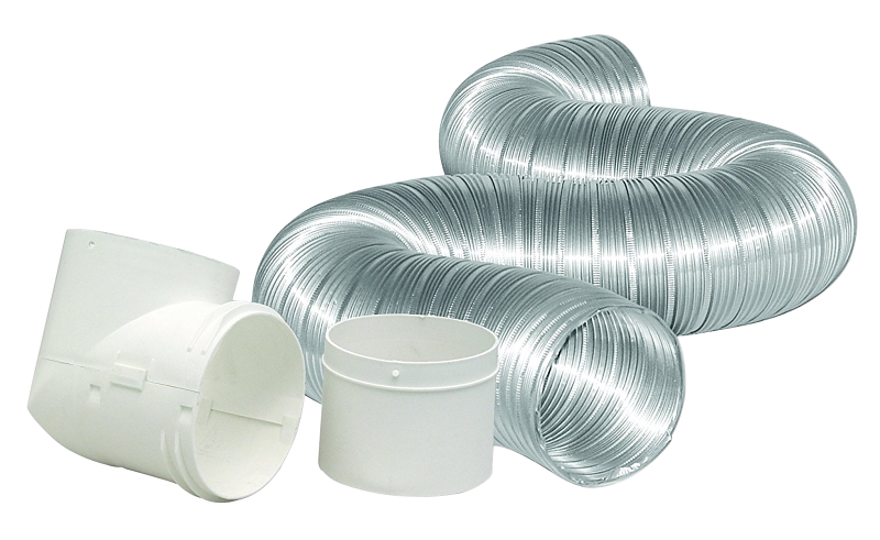 Semi-rigid Aluminum Dryer Hose Kit - 4" X 8' - 3 Pieces