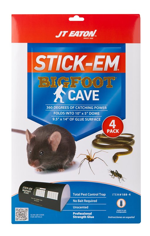 JT Eaton Stick-Em Bigfoot Cave XL Glue Trap (4-Pack)