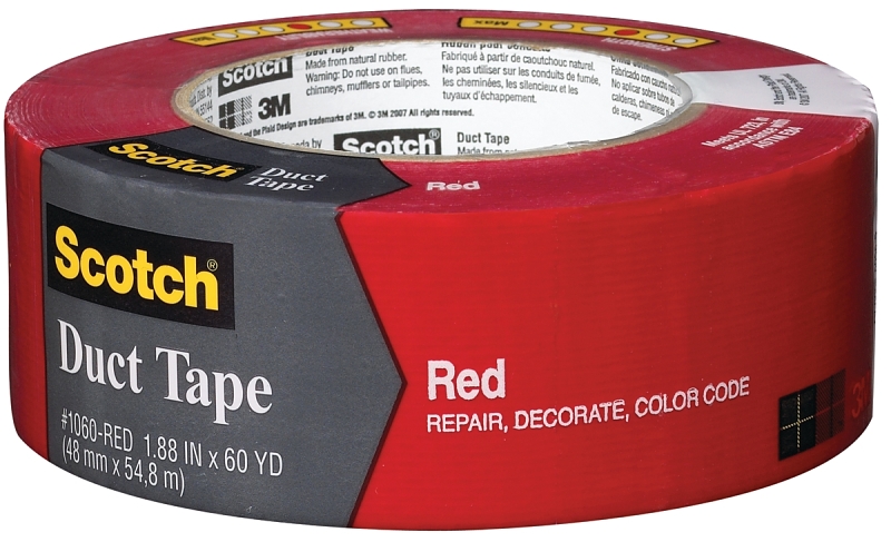 1.88 Inch X 60 Yards Red Duct Tape - Multi-purpose, Durable, Waterproof