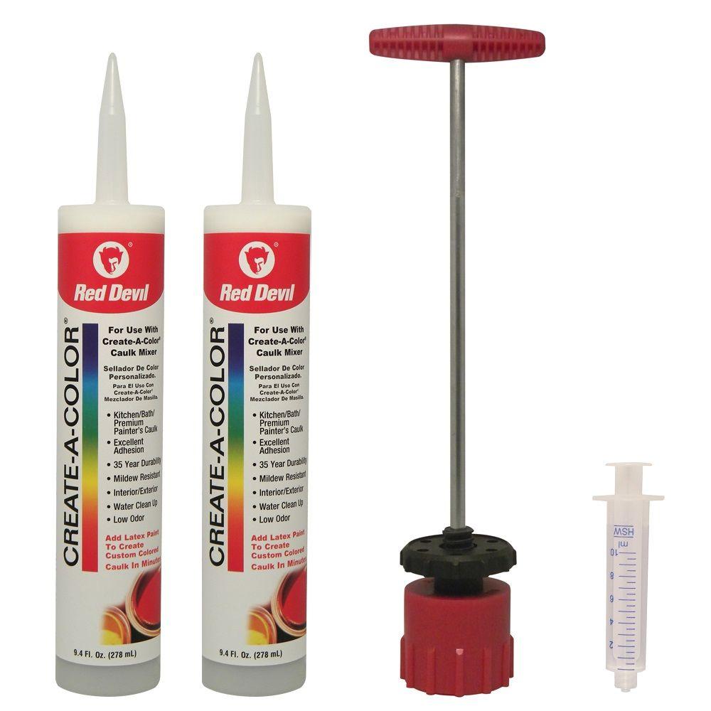 9.4 Oz. Create-a-color Caulk Kit - 2 Tubes Of Acrylic Latex Caulk