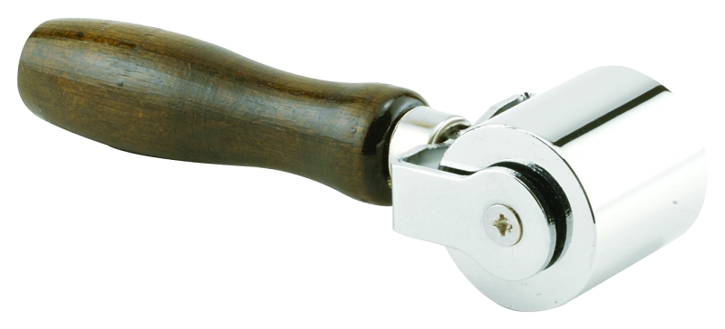 2 In. X 2 In. Flat Steel Ball Bearing Wheel Rolling Tool With Wood Handle