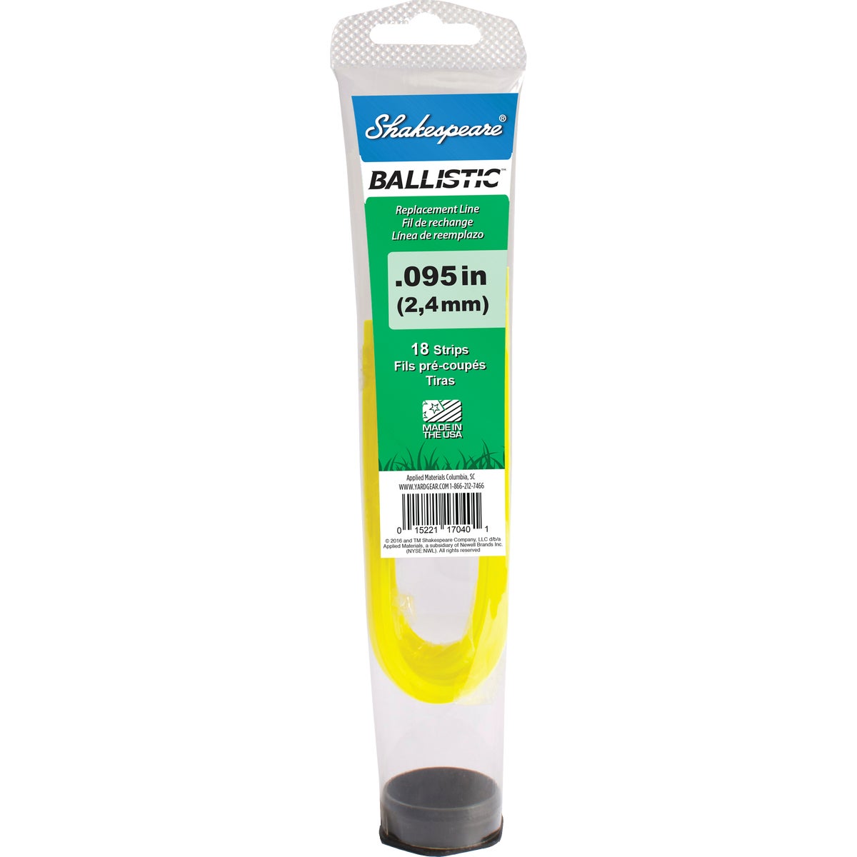 0.095" X 12" Ballistic Hybrid Pre-cut Trimmer Line - Professional Grade