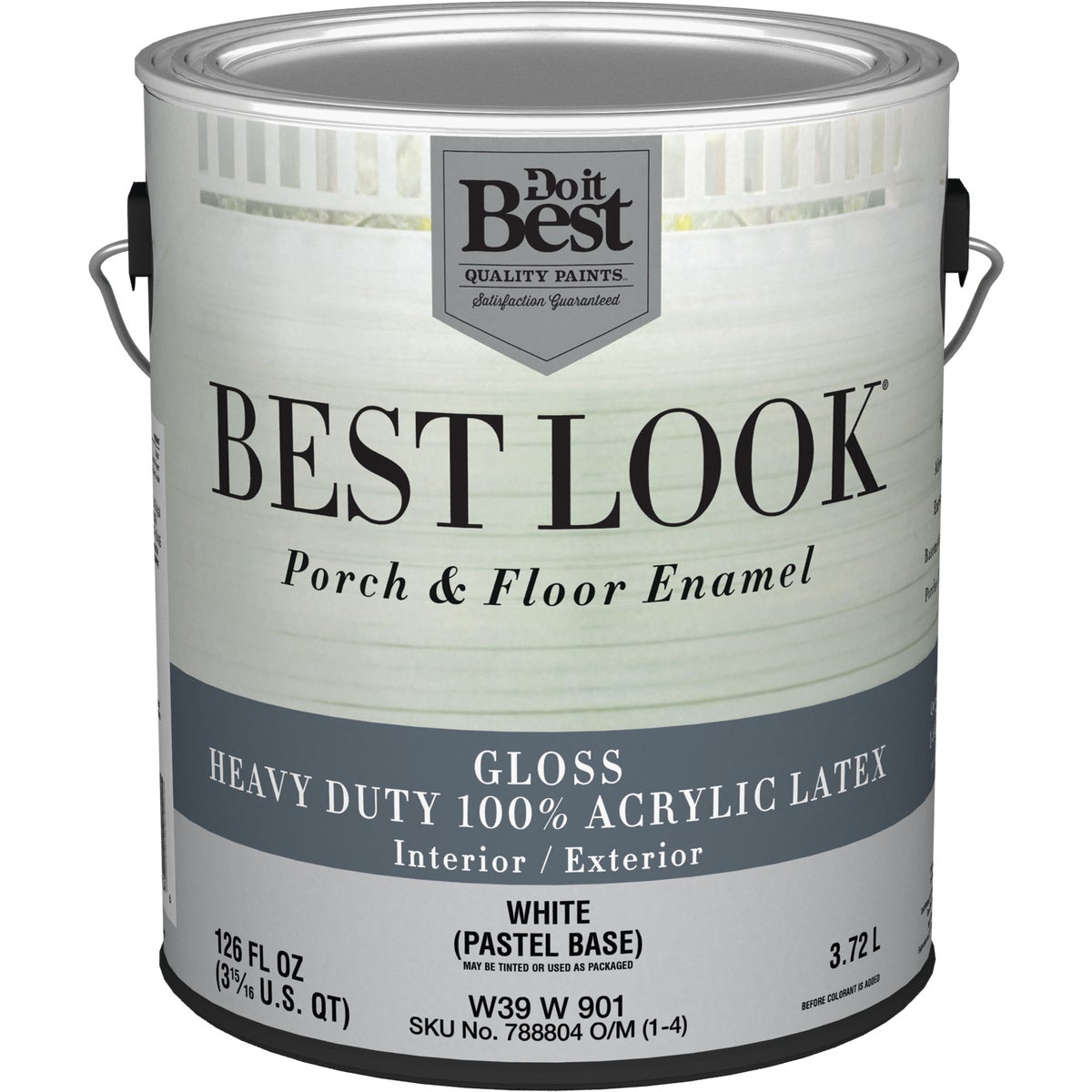 Best Look 1 Gallon White/pastel Base Heavy-duty Acrylic Latex Gloss Floor Enamel