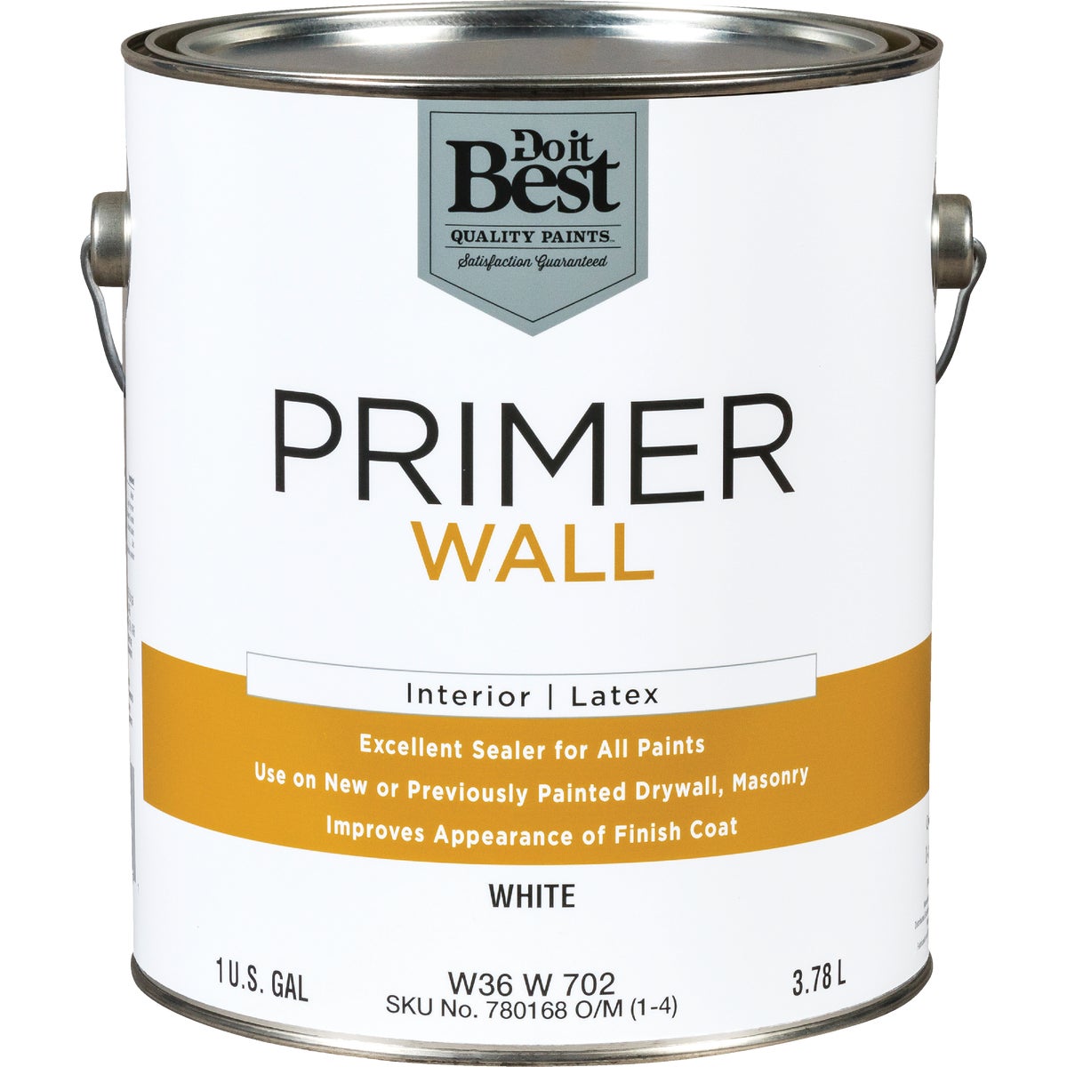 Interior Latex Wall Primer, White, 1 Gallon - Fast Drying & Excellent Coverage