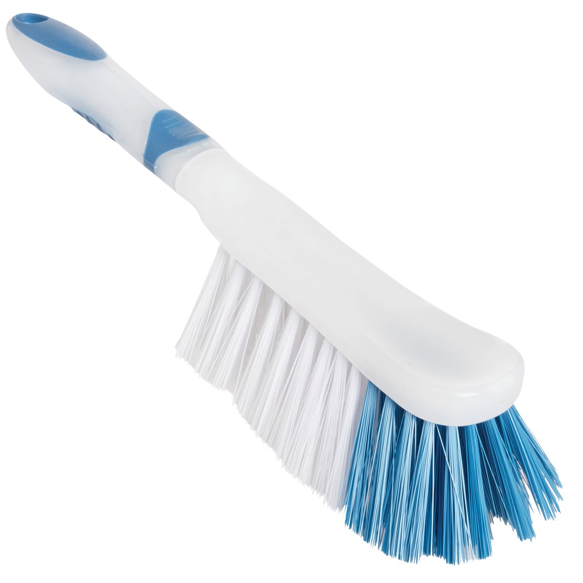 11-1/8 Inch Polypropylene Bristle Utility Scrub Brush With Textured Grip Handle