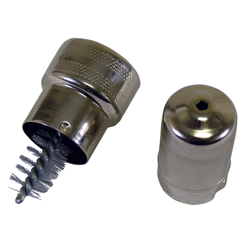 Baf-bi Battery Terminal Cleaning Brush - Chrome, Compact Design