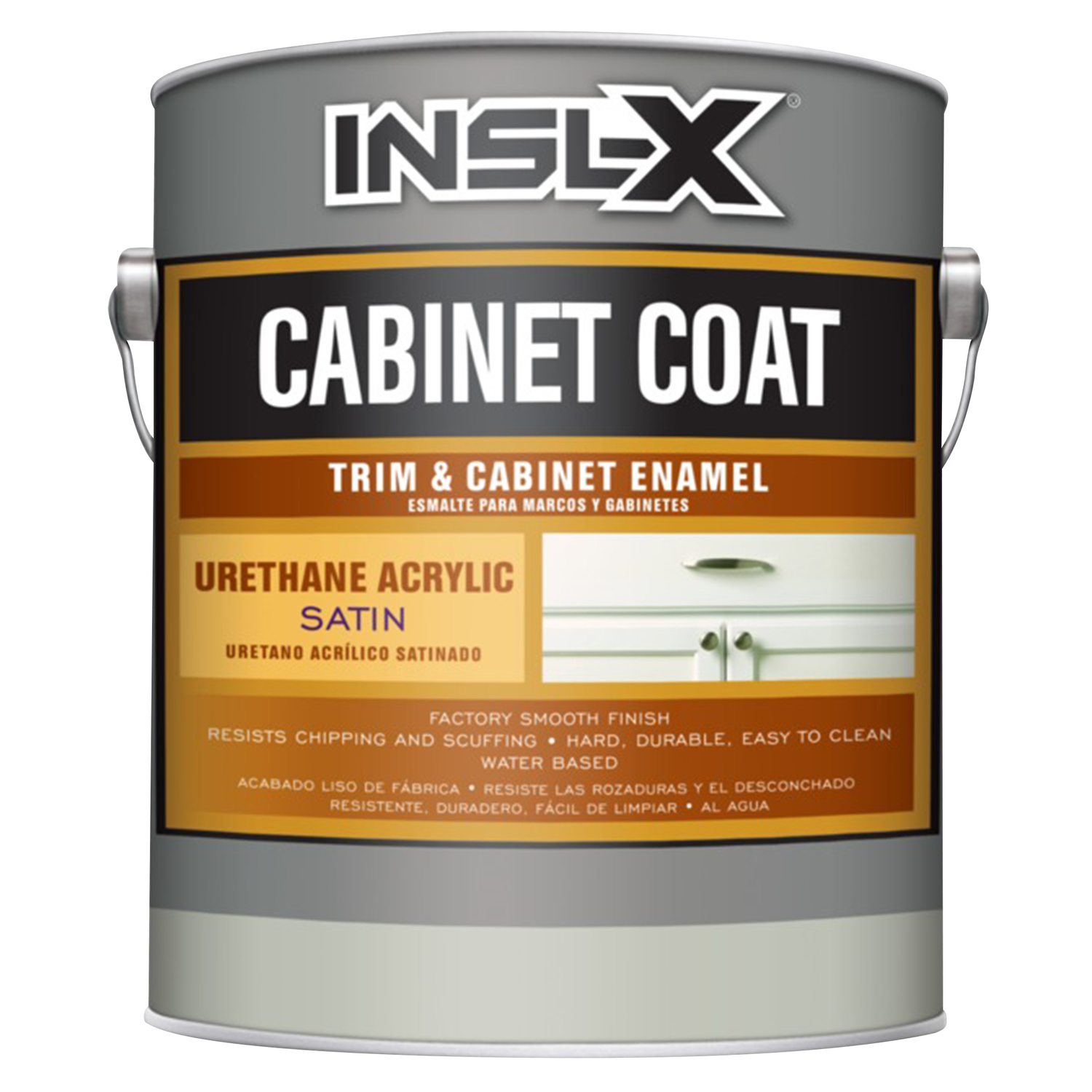 1 Gallon White Satin Cabinet Coating - Urethane Acrylic Finish