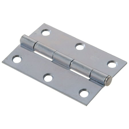 The Hillman Group 852590 3' Light Narrow Hinge - Removable Pin - Zinc Plated 2-Pack