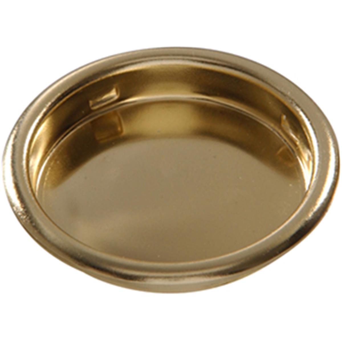 852271 3/4" Brass Plated Cup Pull - Single Item For Cabinets And Drawers