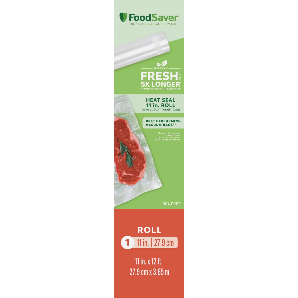 11 In. X 12 Ft. Vacuum Seal Roll For Food Storage