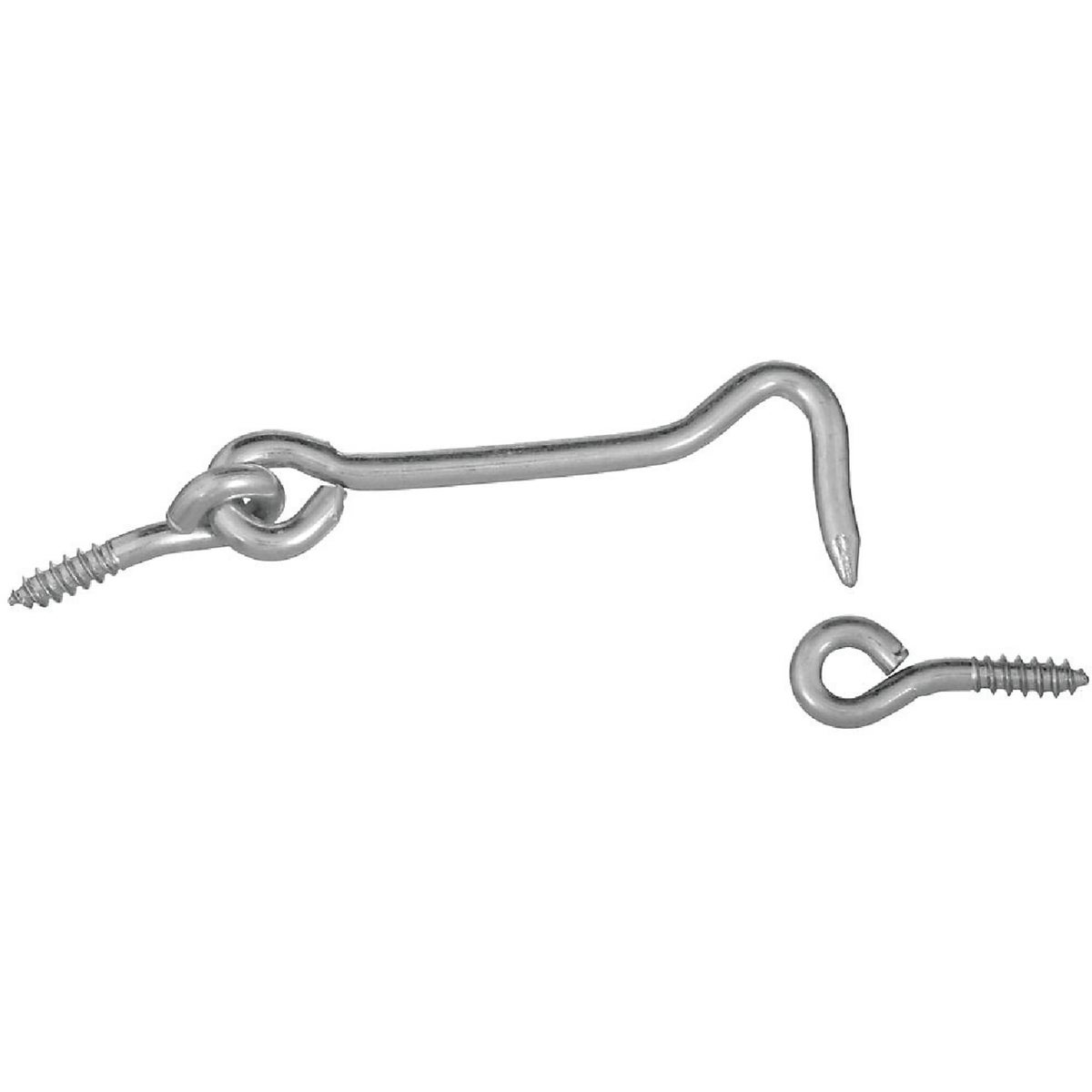 3 Inch Steel Hook And Eye Bolt With Zinc Finish - Model V2000