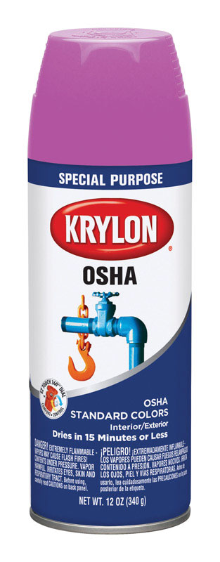 12 Oz. Gloss Spray Paint In Safety Purple - Osha Approved