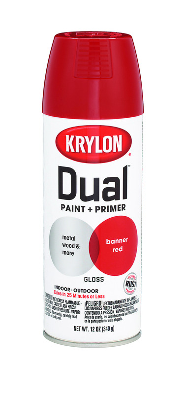 Dual Gloss Paint + Primer Spray Paint 12 Oz. - Banner Red Color