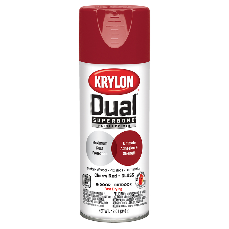 Dual Gloss Cherry Red 12 Oz. Paint And Primer Spray Paint