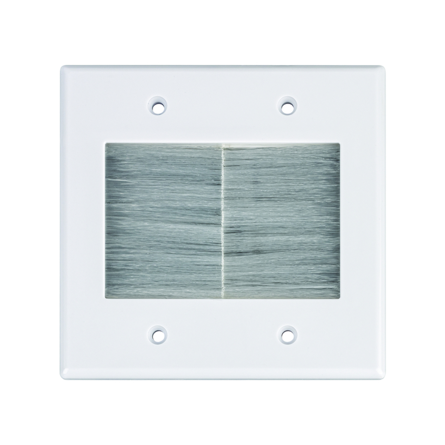 Monster Just Hook It Up White 2 gang Plastic Home Theater Brush Wall Plate 1 pk