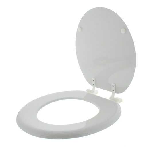 Ts100w Round Color Matched Hinge Wood Toilet Seat, White